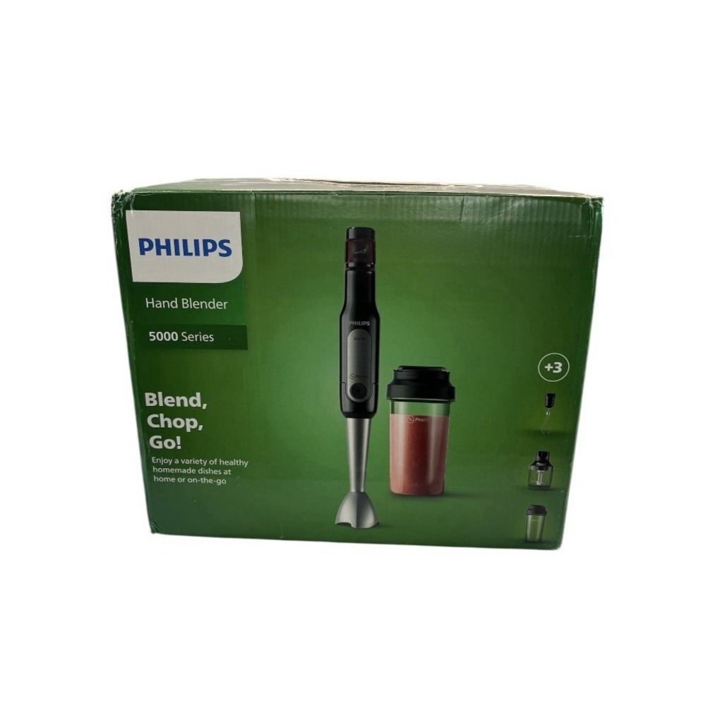 Philips 5000 Series Handheld Blender Set 300W Stainless Steel Whisk Chopper Cup